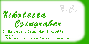 nikoletta czingraber business card
