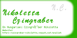 nikoletta czingraber business card